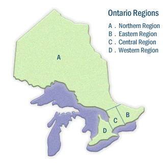 Ontario Regions Map